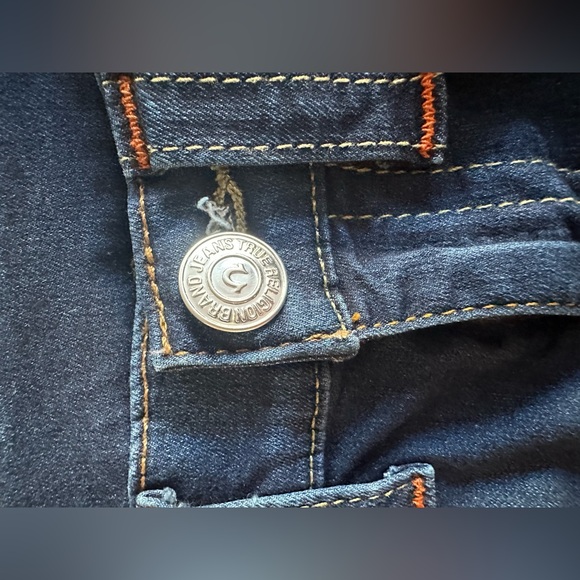 True Religion Women’s Skinny Stretch Jeans Size 24 Dark Wash Low-Rise Denim - Picture 5 of 9